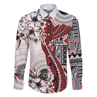 Bula Fiji Family Matching Puletasi and Hawaiian Shirt Shark Tail White Masi Tapa