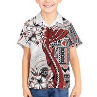 Bula Fiji Hawaiian Shirt Shark Tail White Masi Tapa