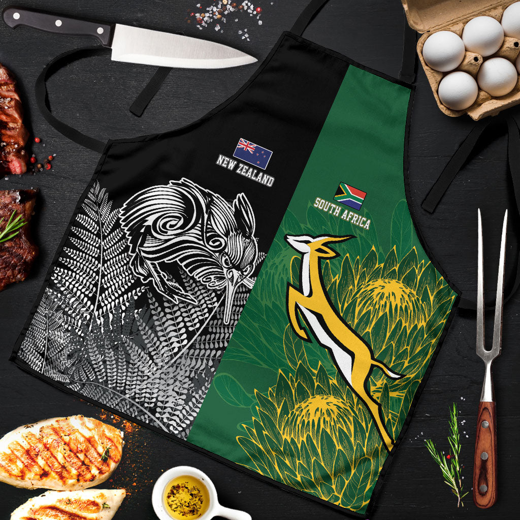 New Zealand - South Africa Greatest Rivals Rugby Apron Kiwi Vs Bokke