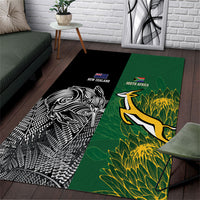 New Zealand - South Africa Greatest Rivals Rugby Area Rug Kiwi Vs Bokke