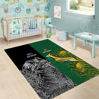 New Zealand - South Africa Greatest Rivals Rugby Area Rug Kiwi Vs Bokke