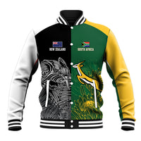 New Zealand - South Africa Greatest Rivals Rugby Custom Baseball Jacket Kiwi Vs Bokke
