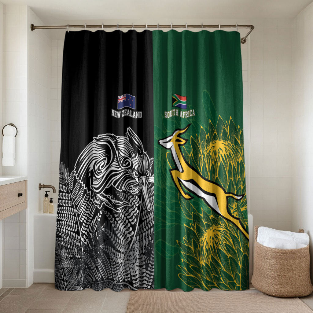 New Zealand - South Africa Greatest Rivals Rugby Bathroom Set Kiwi Vs Bokke