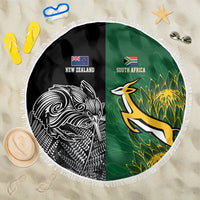 New Zealand - South Africa Greatest Rivals Rugby Beach Blanket Kiwi Vs Bokke
