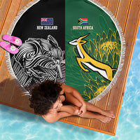 New Zealand - South Africa Greatest Rivals Rugby Beach Blanket Kiwi Vs Bokke