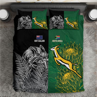 New Zealand - South Africa Greatest Rivals Rugby Bedding Set Kiwi Vs Bokke