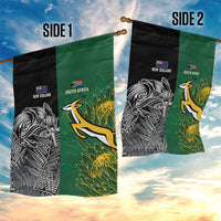 New Zealand - South Africa Greatest Rivals Rugby Garden Flag Kiwi Vs Bokke