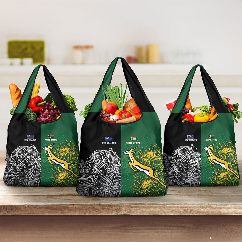 New Zealand - South Africa Greatest Rivals Rugby Grocery Bag Kiwi Vs Bokke