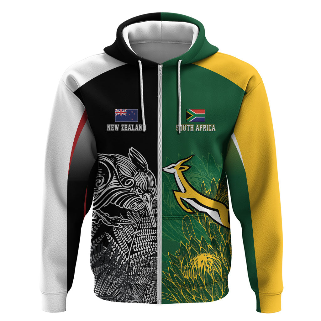 New Zealand - South Africa Greatest Rivals Rugby Custom Hoodie Kiwi Vs Bokke