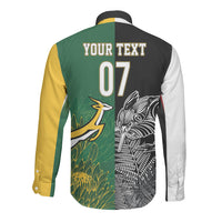 New Zealand - South Africa Greatest Rivals Rugby Custom Long Sleeve Button Shirt Kiwi Vs Bokke