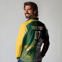 New Zealand - South Africa Greatest Rivals Rugby Custom Long Sleeve Polo Shirt Kiwi Vs Bokke