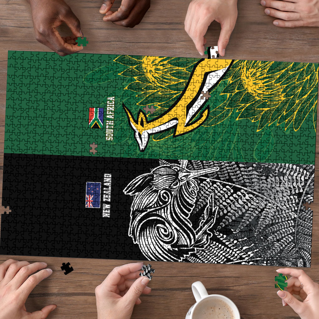 New Zealand - South Africa Greatest Rivals Rugby Puzzle Kiwi Vs Bokke
