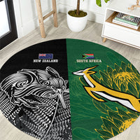 New Zealand - South Africa Greatest Rivals Rugby Round Carpet Kiwi Vs Bokke