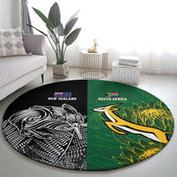 New Zealand - South Africa Greatest Rivals Rugby Round Carpet Kiwi Vs Bokke