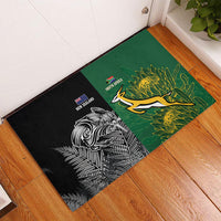 New Zealand - South Africa Greatest Rivals Rugby Rubber Doormat Kiwi Vs Bokke