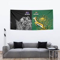 New Zealand - South Africa Greatest Rivals Rugby Tapestry Kiwi Vs Bokke