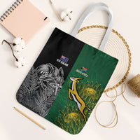 New Zealand - South Africa Greatest Rivals Rugby Tote Bag Kiwi Vs Bokke