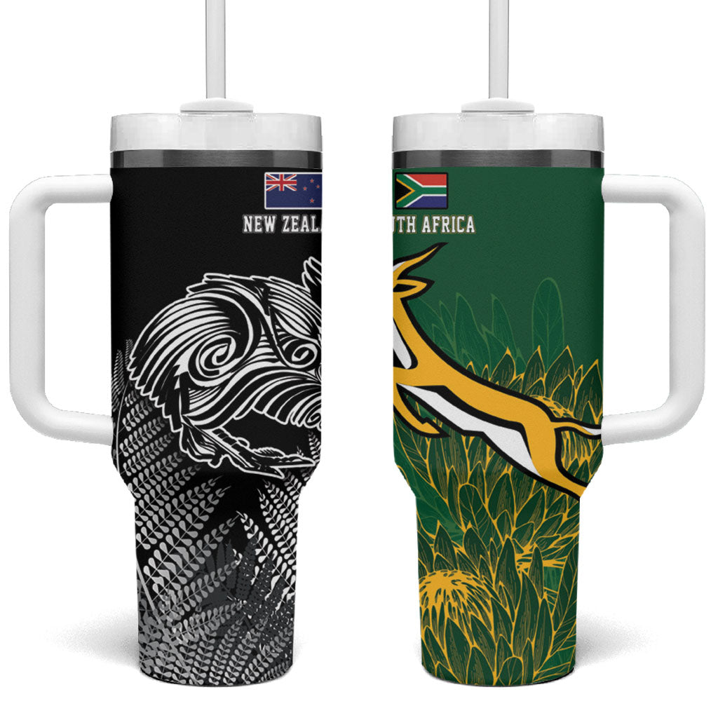 New Zealand - South Africa Greatest Rivals Rugby Tumbler With Handle Kiwi Vs Bokke