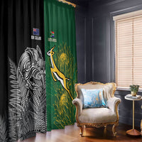 New Zealand - South Africa Greatest Rivals Rugby Window Curtain Kiwi Vs Bokke