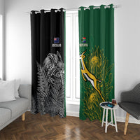 New Zealand - South Africa Greatest Rivals Rugby Window Curtain Kiwi Vs Bokke