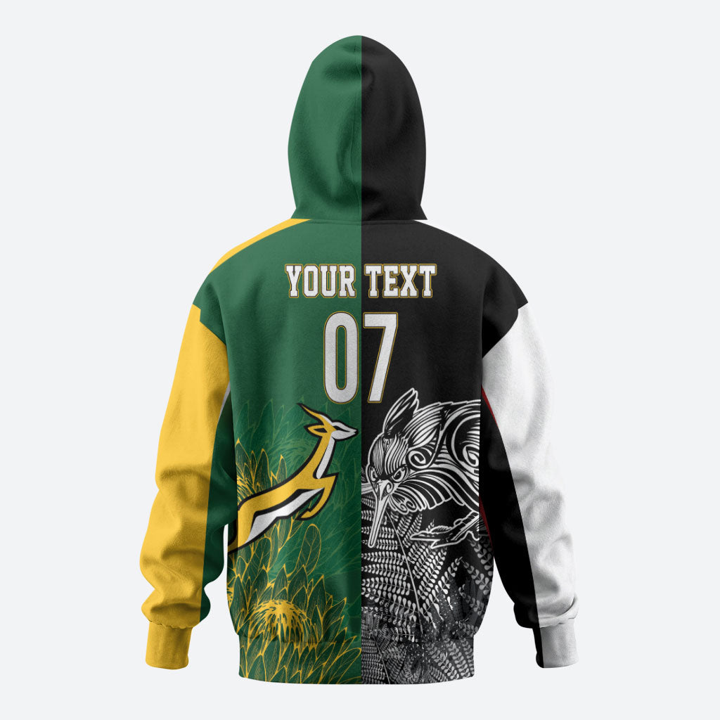 New Zealand - South Africa Greatest Rivals Rugby Custom Zip Hoodie Kiwi Vs Bokke