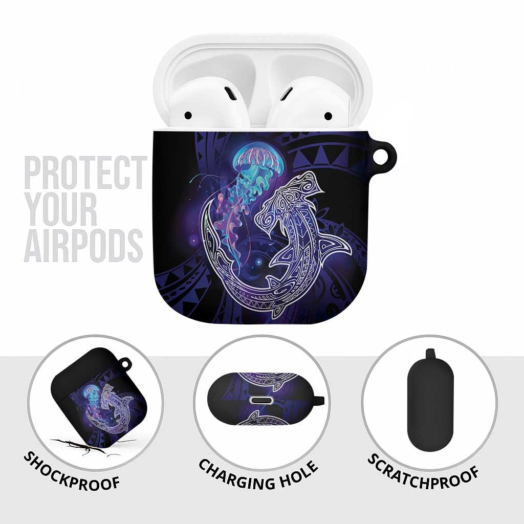Polynesian Aumakua AirPods Case Jellyfish with Shark - Polynesian Pride