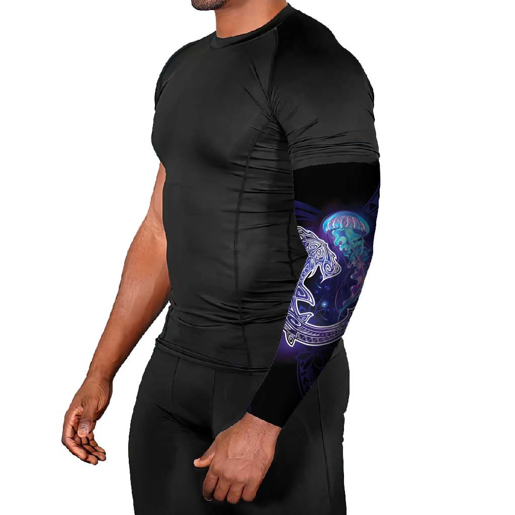Polynesian Aumakua Arm Sleeves Jellyfish with Shark - Polynesian Pride