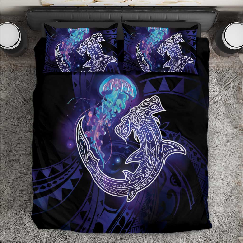 Polynesian Aumakua Bedding Set Jellyfish with Shark - Polynesian Pride