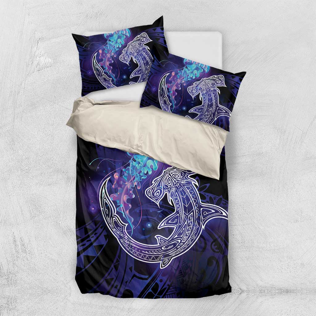 Polynesian Aumakua Bedding Set Jellyfish with Shark - Polynesian Pride