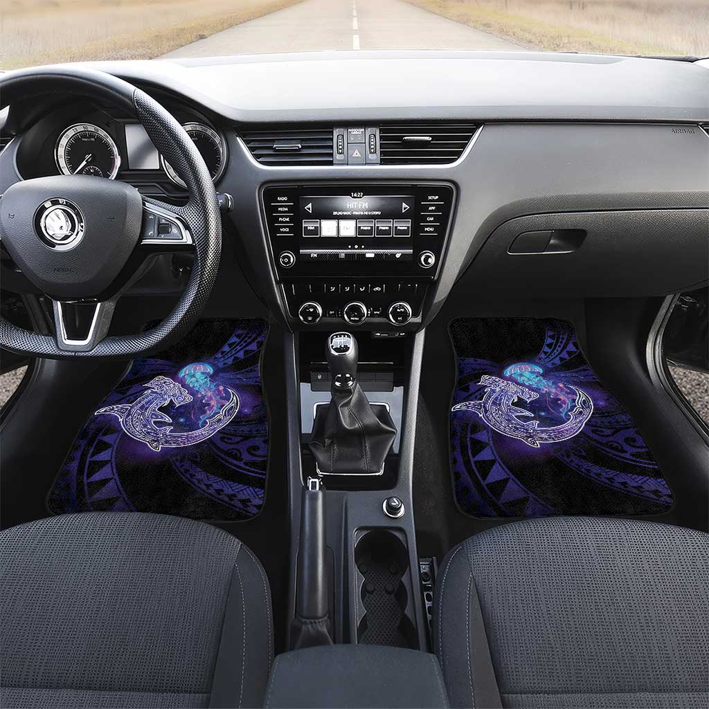 Polynesian Aumakua Car Mats Jellyfish with Shark - Polynesian Pride