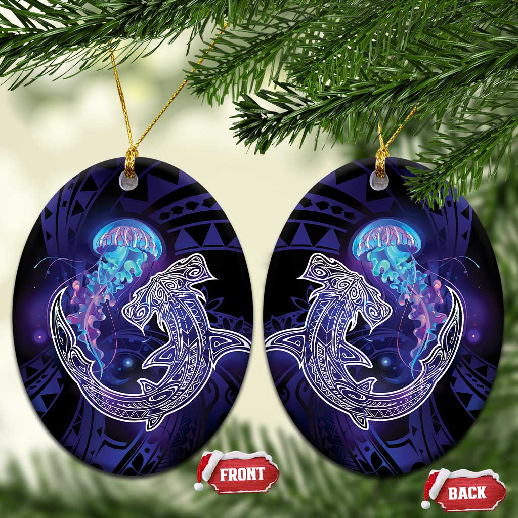 Polynesian Aumakua Ceramic Ornament Jellyfish with Shark - Polynesian Pride