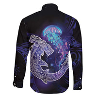 Polynesian Aumakua Family Matching Summer Maxi Dress and Hawaiian Shirt Jellyfish with Shark - Polynesian Pride