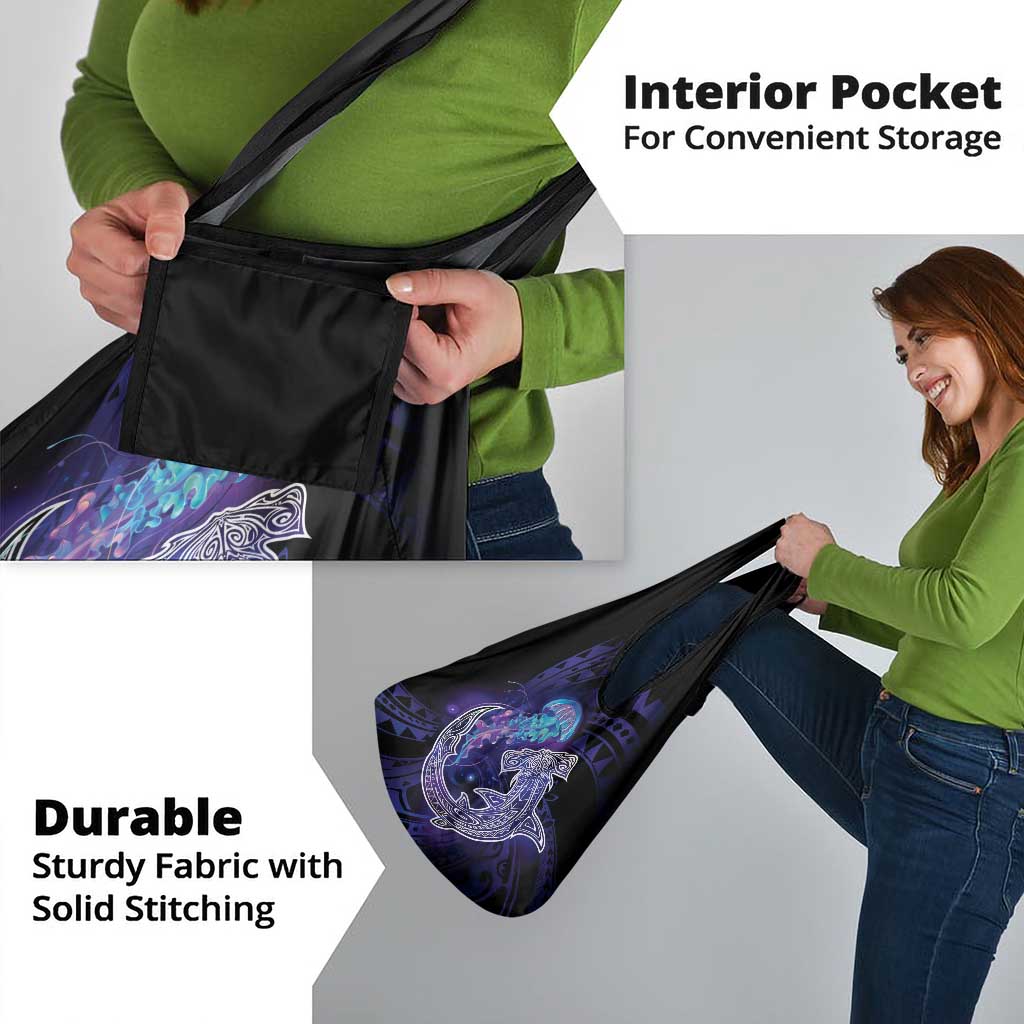 Polynesian Aumakua Grocery Bag Jellyfish with Shark - Polynesian Pride