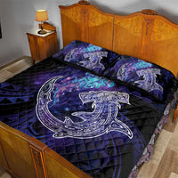 Polynesian Aumakua Quilt Bed Set Jellyfish with Shark - Polynesian Pride