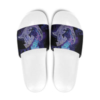 Polynesian Aumakua Slide Sandals Jellyfish with Shark - Polynesian Pride
