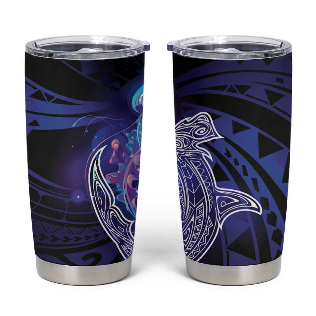 Polynesian Aumakua Tumbler Cup Jellyfish with Shark - Polynesian Pride