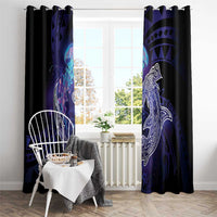 Polynesian Aumakua Window Curtain Jellyfish with Shark - Polynesian Pride