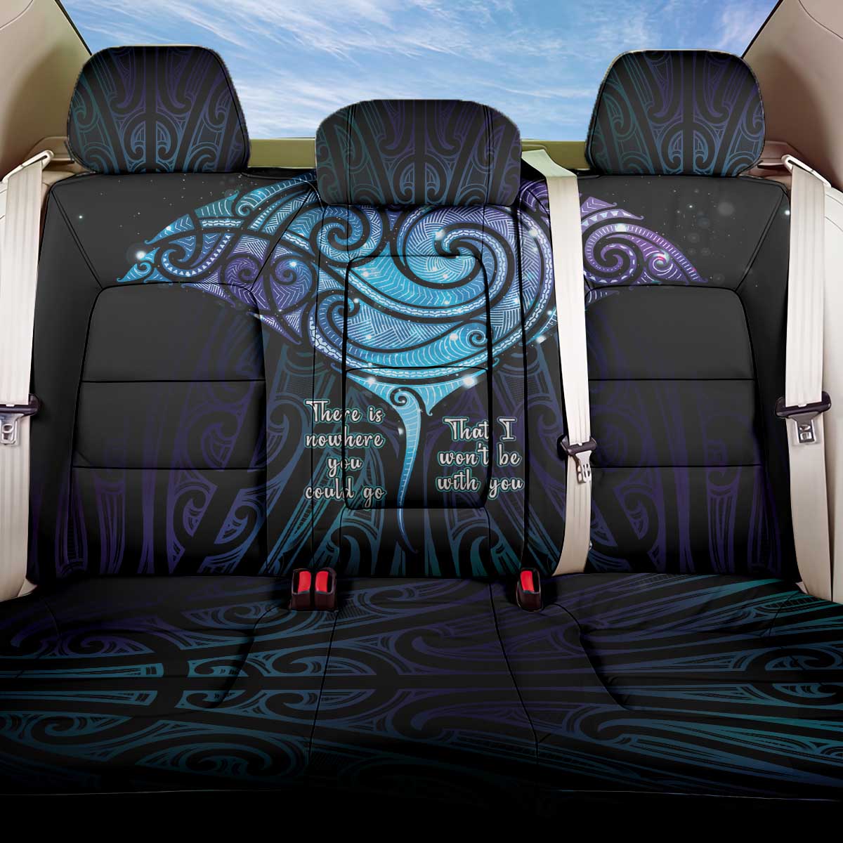 Aotearoa Maori Te Whai Rahi Back Car Seat Cover Tala - Nowhere You Could Go That I Won't Be With You - Polynesian Pride