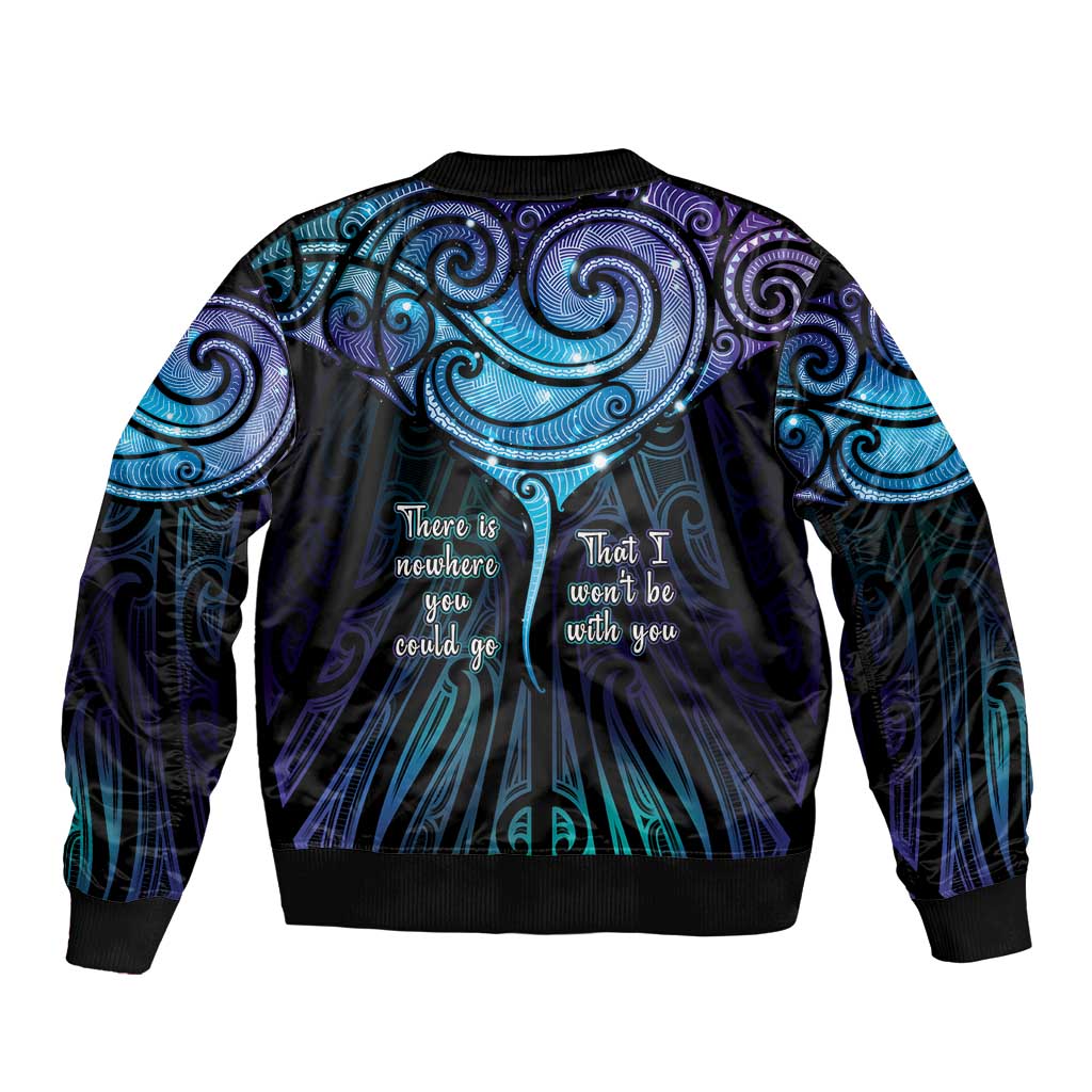 Aotearoa Maori Te Whai Rahi Bomber Jacket Tala - Nowhere You Could Go That I Won't Be With You - Polynesian Pride