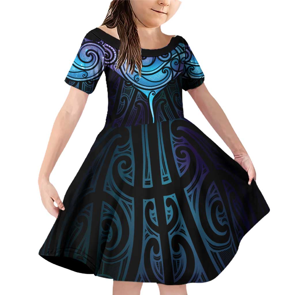 Aotearoa Maori Te Whai Rahi Family Matching Off Shoulder Short Dress and Hawaiian Shirt Tala - Nowhere You Could Go That I Won't Be With You - Polynesian Pride