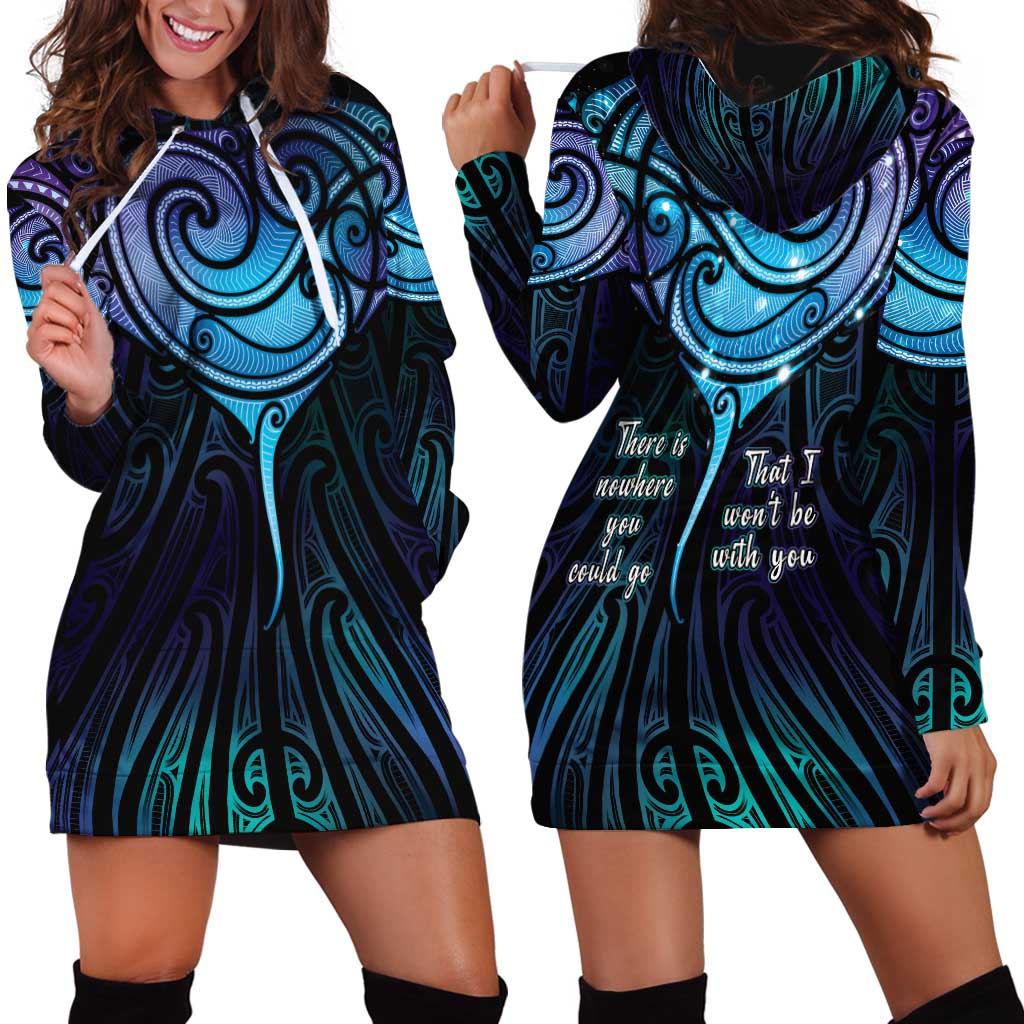 Aotearoa Maori Te Whai Rahi Hoodie Dress Tala - Nowhere You Could Go That I Won't Be With You LT7 - Polynesian Pride