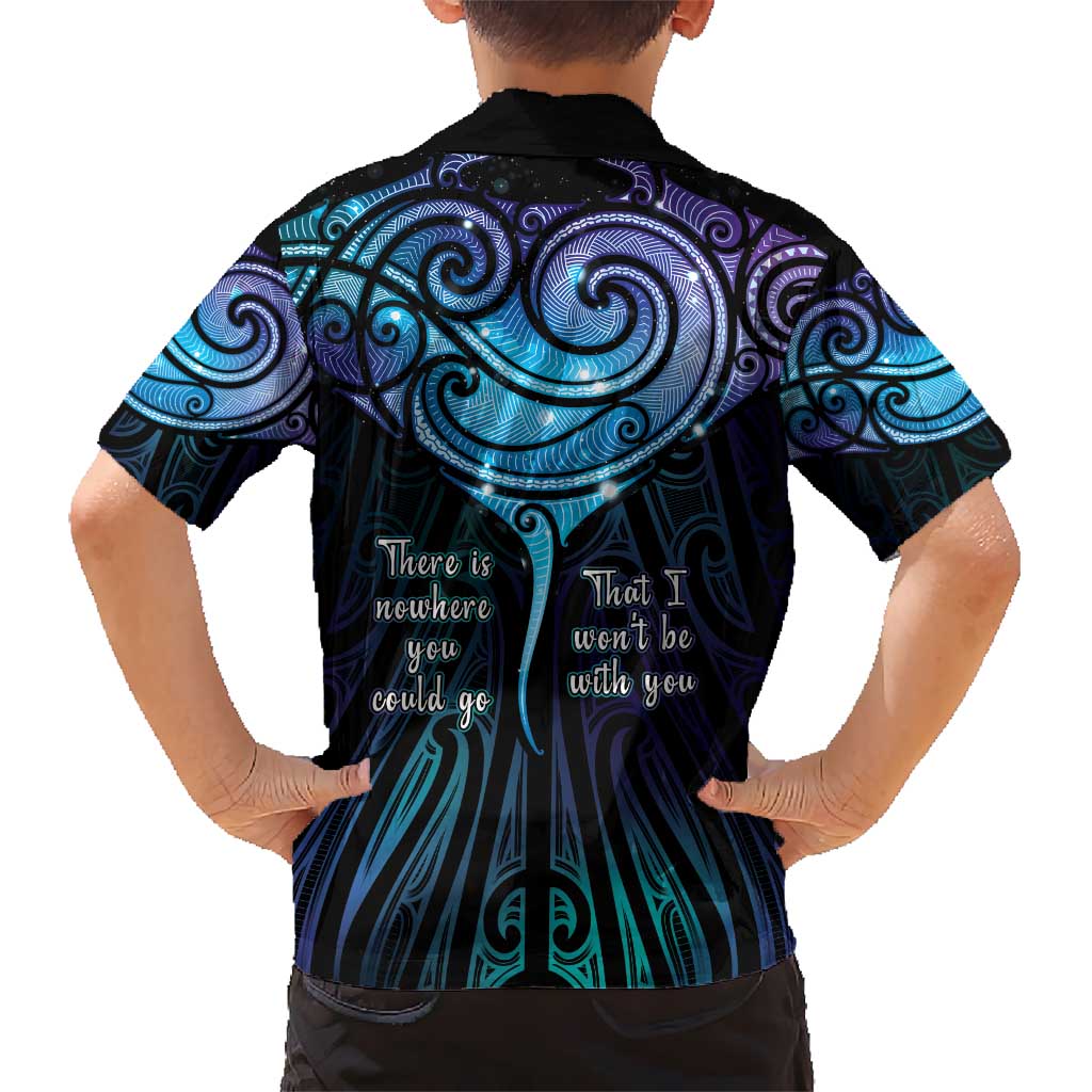 Aotearoa Maori Te Whai Rahi Kid Hawaiian Shirt Tala - Nowhere You Could Go That I Won't Be With You - Polynesian Pride