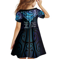 Aotearoa Maori Te Whai Rahi Kid Short Sleeve Dress Tala - Nowhere You Could Go That I Won't Be With You - Polynesian Pride