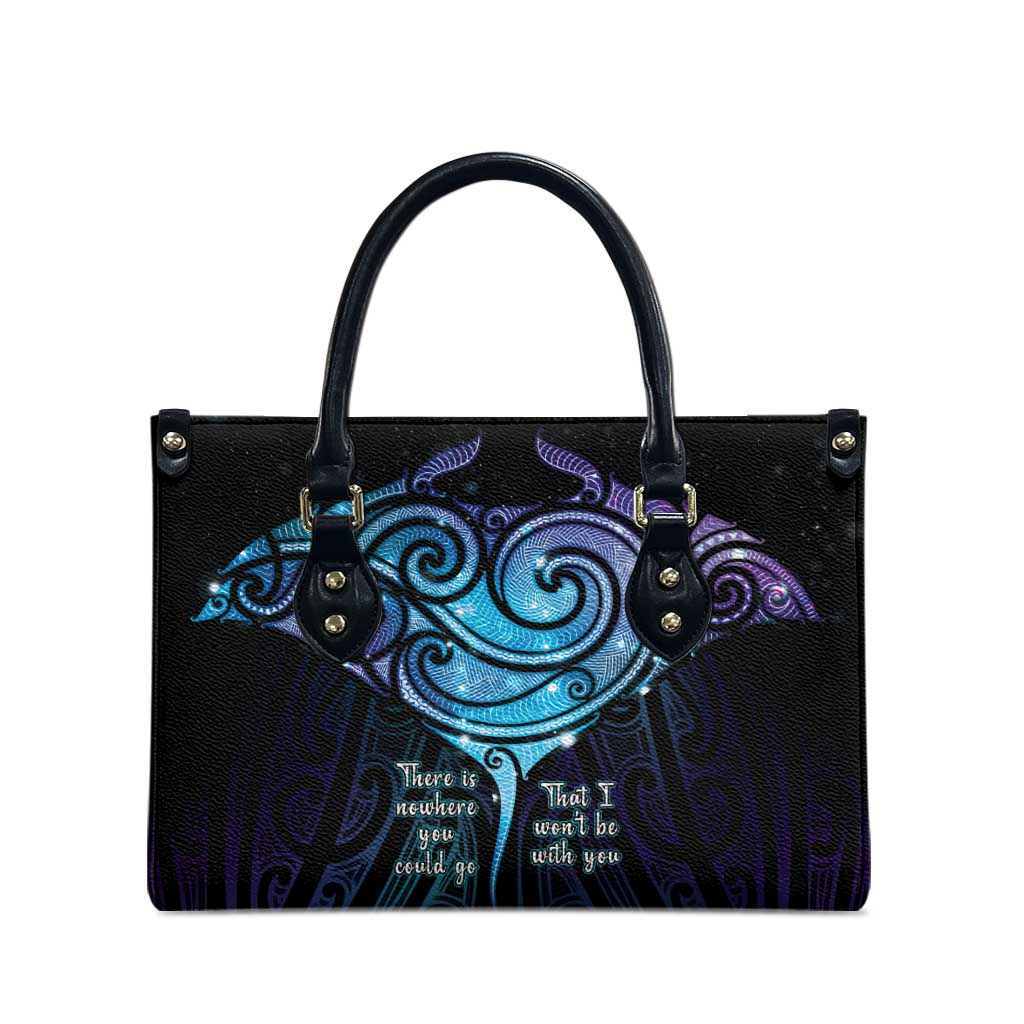 Aotearoa Maori Te Whai Rahi Leather Bag Tala - Nowhere You Could Go That I Won't Be With You - Polynesian Pride