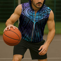 Aotearoa Maori Te Whai Rahi Sleeveless Zip Hoodie Tala - Nowhere You Could Go That I Won't Be With You - Polynesian Pride