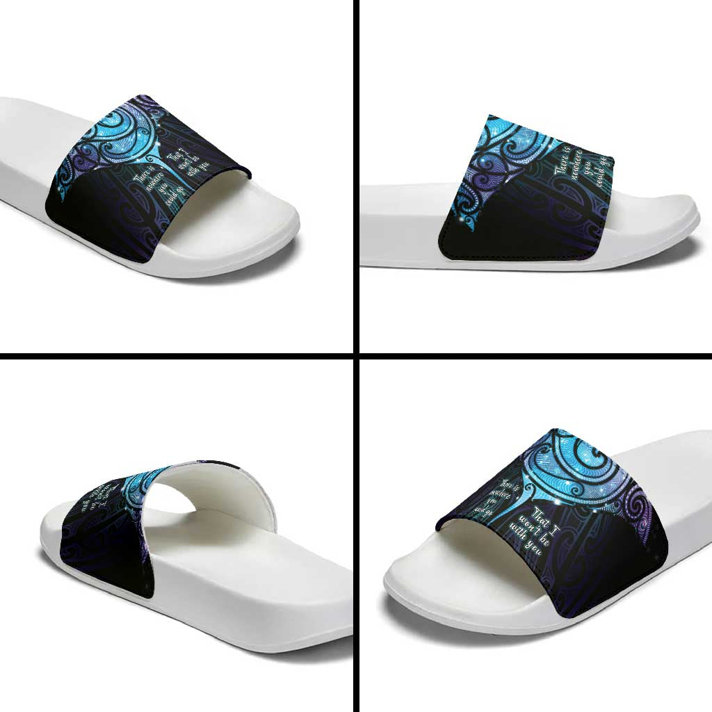 Aotearoa Maori Te Whai Rahi Slide Sandals Tala - Nowhere You Could Go That I Won't Be With You - Polynesian Pride