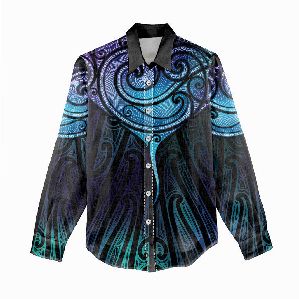 Aotearoa Maori Te Whai Rahi Women Casual Shirt Tala - Nowhere You Could Go That I Won't Be With You - Polynesian Pride