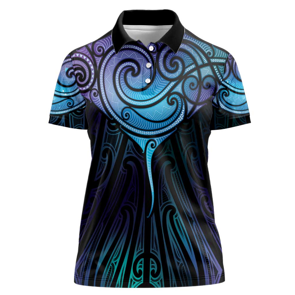 Aotearoa Maori Te Whai Rahi Women Polo Shirt Tala - Nowhere You Could Go That I Won't Be With You - Polynesian Pride