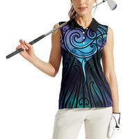 Aotearoa Maori Te Whai Rahi Women Sleeveless Polo Shirt Tala - Nowhere You Could Go That I Won't Be With You - Polynesian Pride