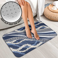 Polynesian Puakeniken Pikake Twisted Lei Bathroom Set Navy Blue - Polynesian Pride